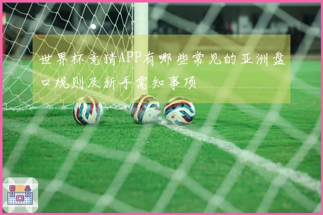世界杯竞猜APP有哪些常见的亚洲盘口规则及新手需知事项